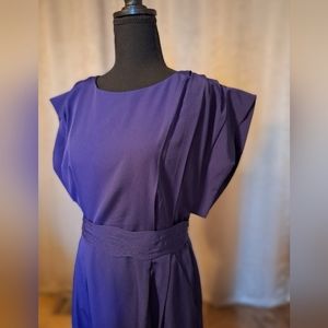Eliza J drape sleeve pleated dress sz 6